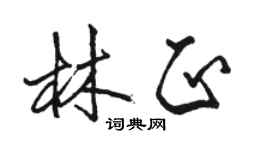駱恆光林正行書個性簽名怎么寫