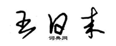 朱錫榮王日來草書個性簽名怎么寫