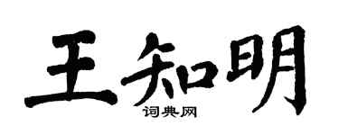 翁闓運王知明楷書個性簽名怎么寫