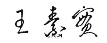 駱恆光王素實草書個性簽名怎么寫