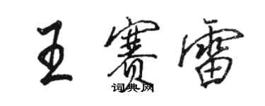 駱恆光王賽雷行書個性簽名怎么寫