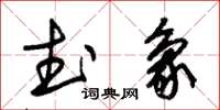 朱錫榮武象草書怎么寫