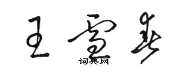 駱恆光王雪春草書個性簽名怎么寫