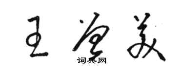 駱恆光王曾美草書個性簽名怎么寫