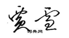 駱恆光賈雪草書個性簽名怎么寫