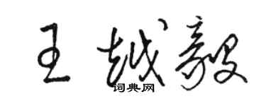 駱恆光王越毅草書個性簽名怎么寫