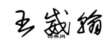 朱錫榮王威翰草書個性簽名怎么寫