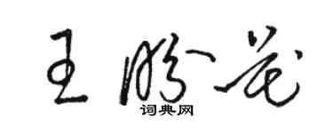 駱恆光王盼花草書個性簽名怎么寫