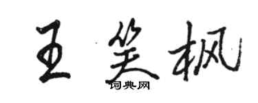 駱恆光王笑楓行書個性簽名怎么寫