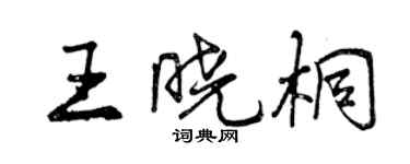 曾慶福王曉桐行書個性簽名怎么寫