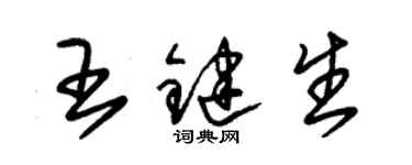 朱錫榮王鍵生草書個性簽名怎么寫