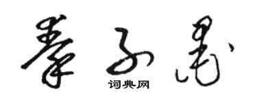 駱恆光秦子墨草書個性簽名怎么寫