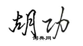 駱恆光胡功行書個性簽名怎么寫