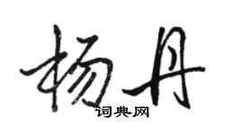 駱恆光楊丹行書個性簽名怎么寫