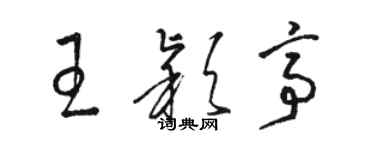 駱恆光王穎亭草書個性簽名怎么寫