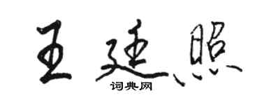 駱恆光王廷照行書個性簽名怎么寫