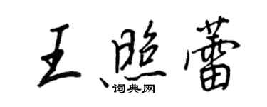 王正良王照蕾行書個性簽名怎么寫