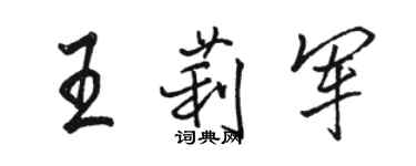 駱恆光王莉軍行書個性簽名怎么寫