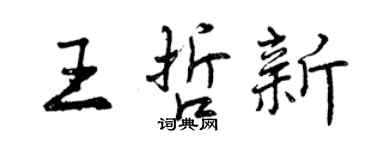 曾慶福王哲新行書個性簽名怎么寫