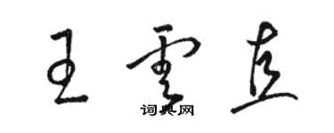 駱恆光王雲直草書個性簽名怎么寫