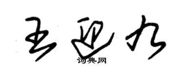 朱錫榮王迎九草書個性簽名怎么寫