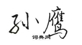 駱恆光孫鷹行書個性簽名怎么寫