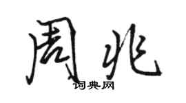 駱恆光周兆行書個性簽名怎么寫