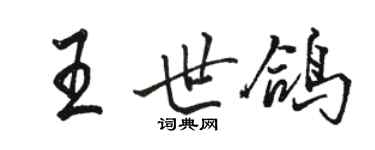 駱恆光王世鴿行書個性簽名怎么寫