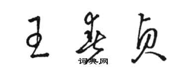 駱恆光王春貞草書個性簽名怎么寫