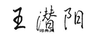 駱恆光王潛陽行書個性簽名怎么寫