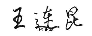 駱恆光王連昆行書個性簽名怎么寫