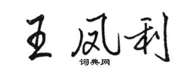 駱恆光王鳳利行書個性簽名怎么寫