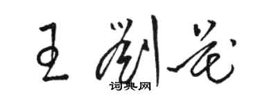 駱恆光王劉花草書個性簽名怎么寫