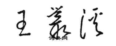 駱恆光王叢溪草書個性簽名怎么寫