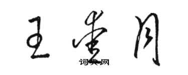 駱恆光王愛月草書個性簽名怎么寫