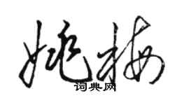 駱恆光姚梅草書個性簽名怎么寫