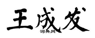 翁闓運王成發楷書個性簽名怎么寫