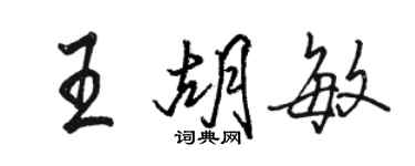 駱恆光王胡敏行書個性簽名怎么寫