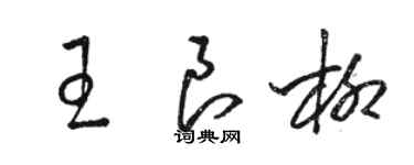 駱恆光王良柳草書個性簽名怎么寫