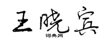 曾慶福王曉賓行書個性簽名怎么寫