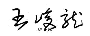 朱錫榮王峻龍草書個性簽名怎么寫