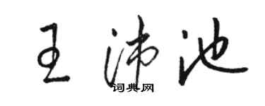 駱恆光王沛池草書個性簽名怎么寫