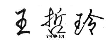 駱恆光王哲玲行書個性簽名怎么寫