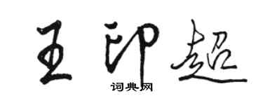 駱恆光王印超行書個性簽名怎么寫