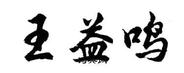 胡問遂王益鳴行書個性簽名怎么寫