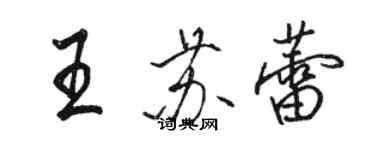 駱恆光王蘇蕾行書個性簽名怎么寫