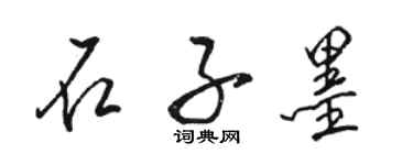 駱恆光石子墨行書個性簽名怎么寫