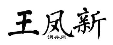 翁闓運王鳳新楷書個性簽名怎么寫