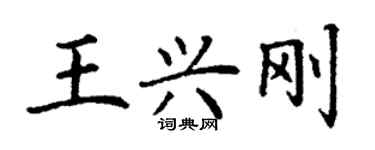 丁謙王興剛楷書個性簽名怎么寫
