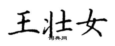 丁謙王壯女楷書個性簽名怎么寫